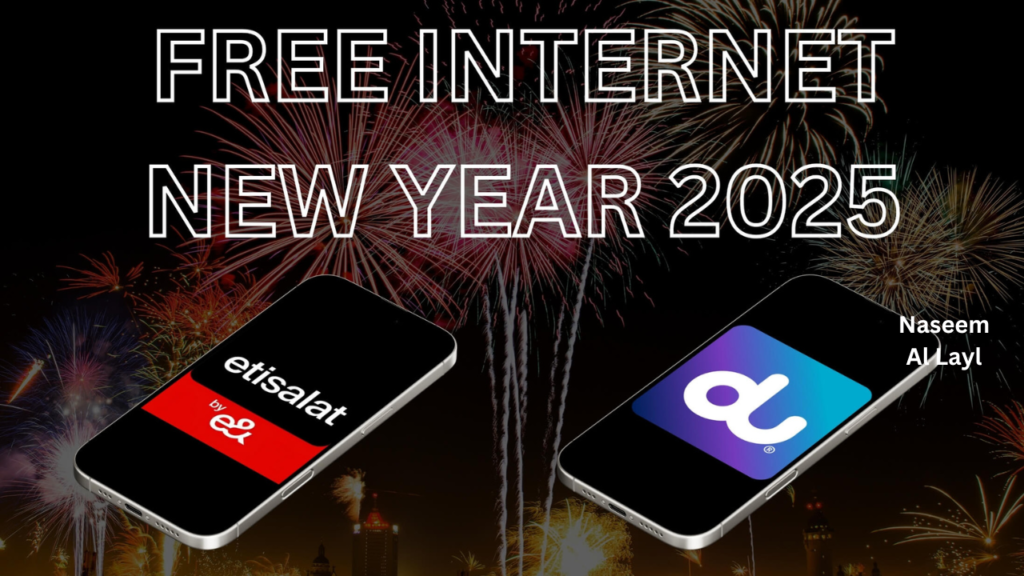 Can you get free internet on Etisalat and Du mobile numbers for the New Year 2025?